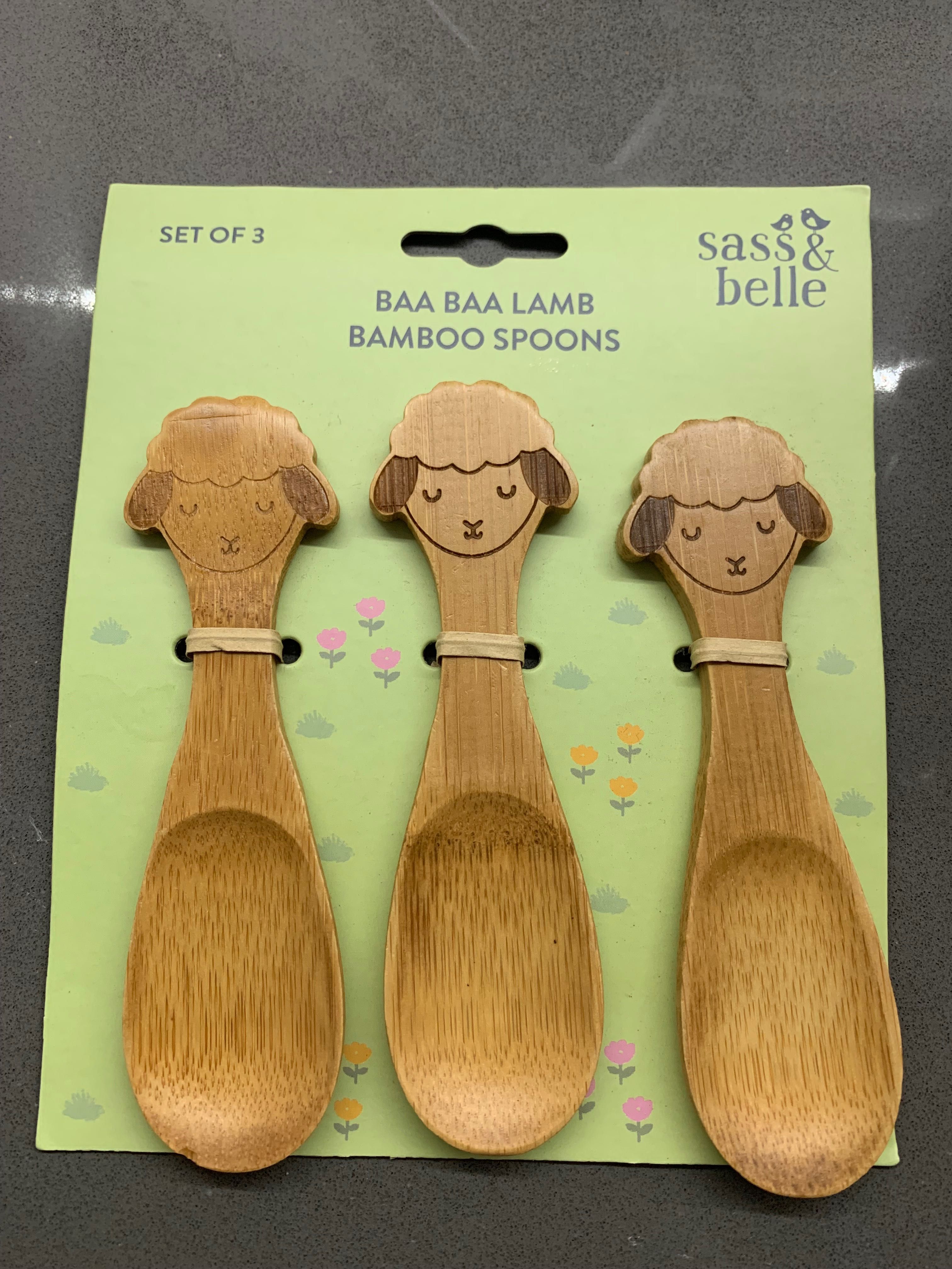 Colheres de bambu para bebés NOVAS