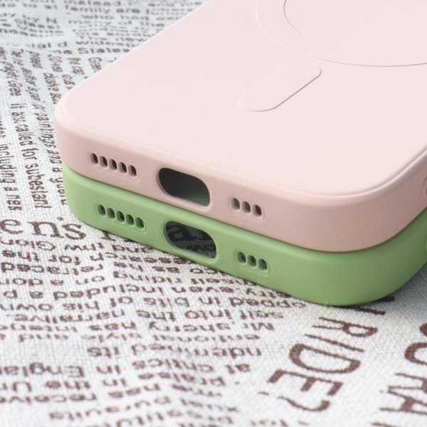 Etui z MagSafe do iPhone 15 Pro Silicone Case - kremowe