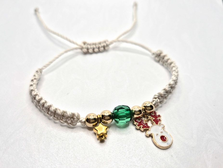 Bransoletka regulowana świąteczna idealny prezent zimowy styl