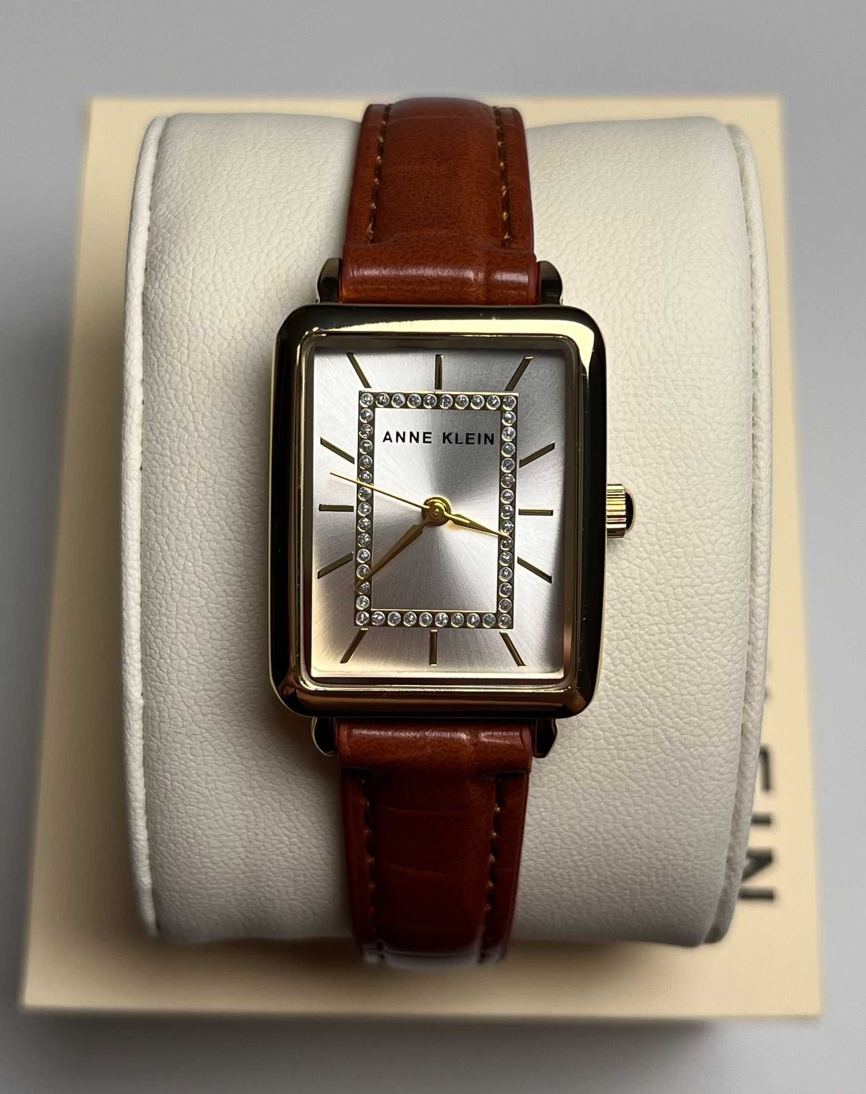годинник зі шкіряним ремінцем Anne Klein AK/3820GPHY, часы анна кляйн