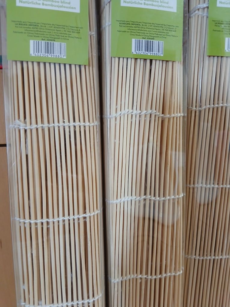 Cortinas bambú natural