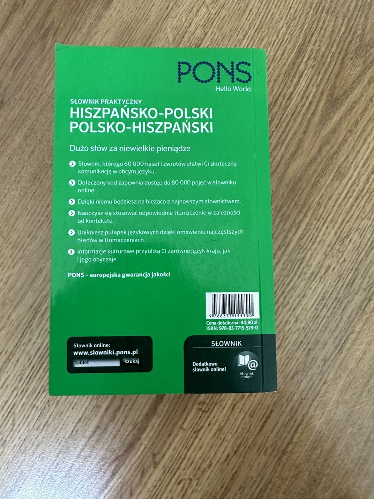 słownik pons hiszpański - polski