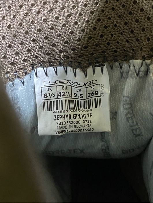 41, 41.5, 42.5, 44, 45, 46, 47р. Берці ОРИГІНАЛ LOWA Zephyr GTX Hi TF