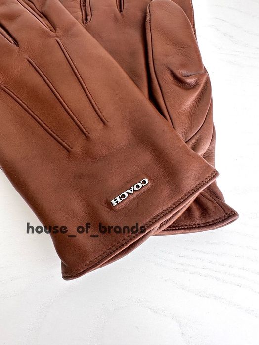 COACH Чоловічі рукавиці шкіряні рукавички мужские перчатки кожаные