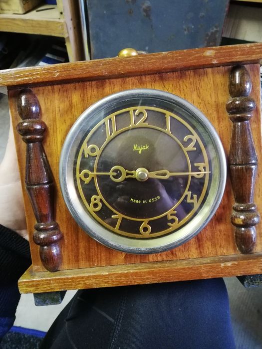 Stary zegar kominkowy MAJAK radziecki