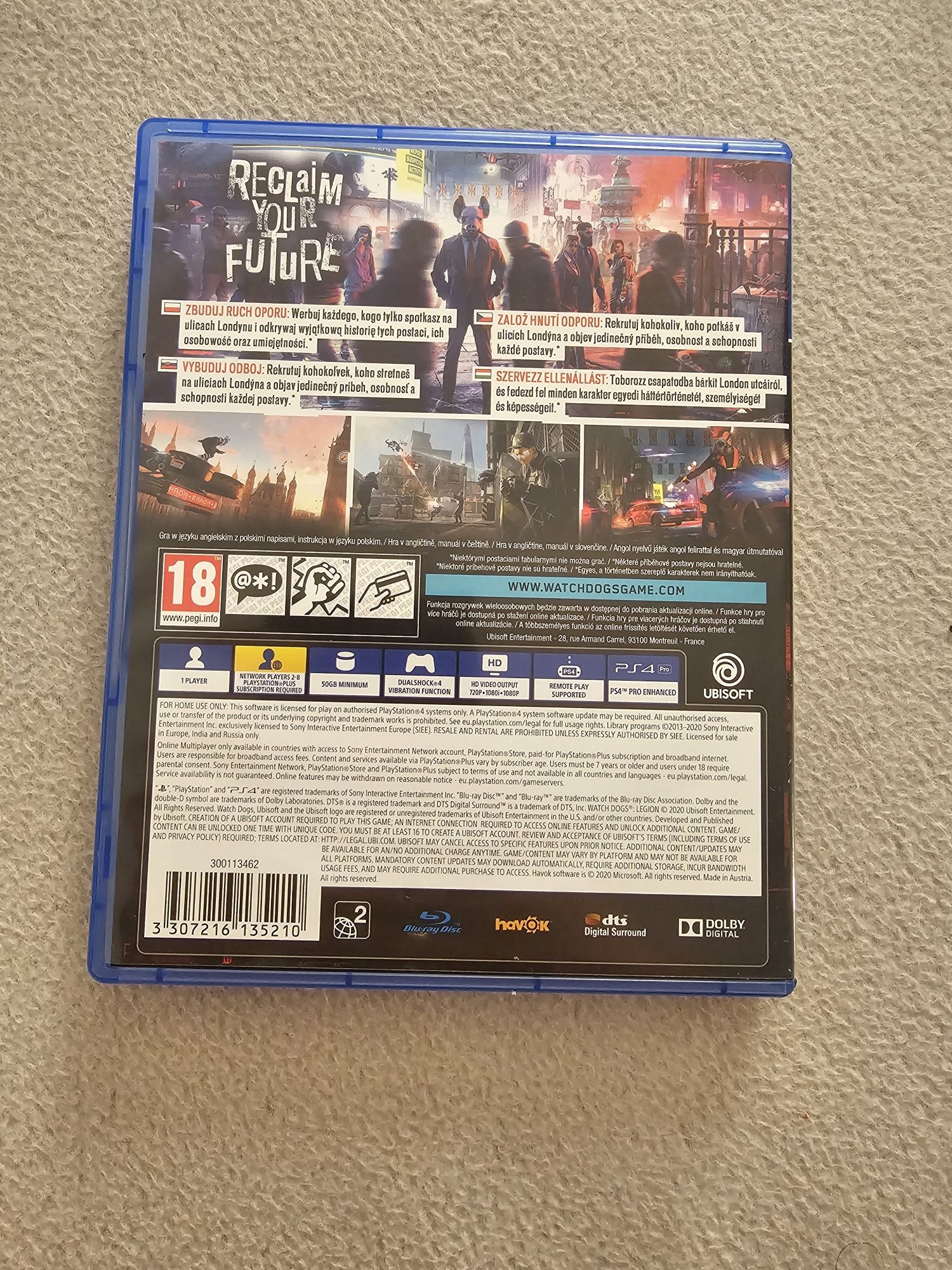 Watch Dogs - Legion ps4/ps5 "Gra w stanie idealnym"