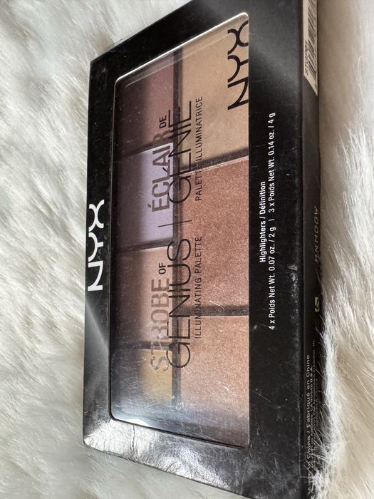 Paleta rozświetlaczy NYX Strobe of Genius jak Dior backstage glow