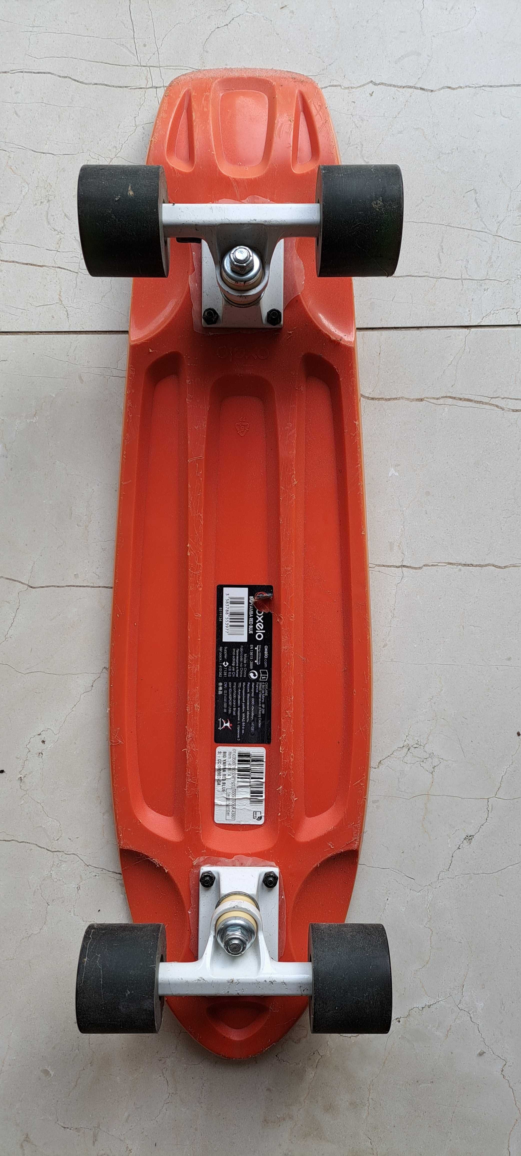 Deskorolka cruiser Oxelo Big Yamba Red, waga użytkownika do 100kg