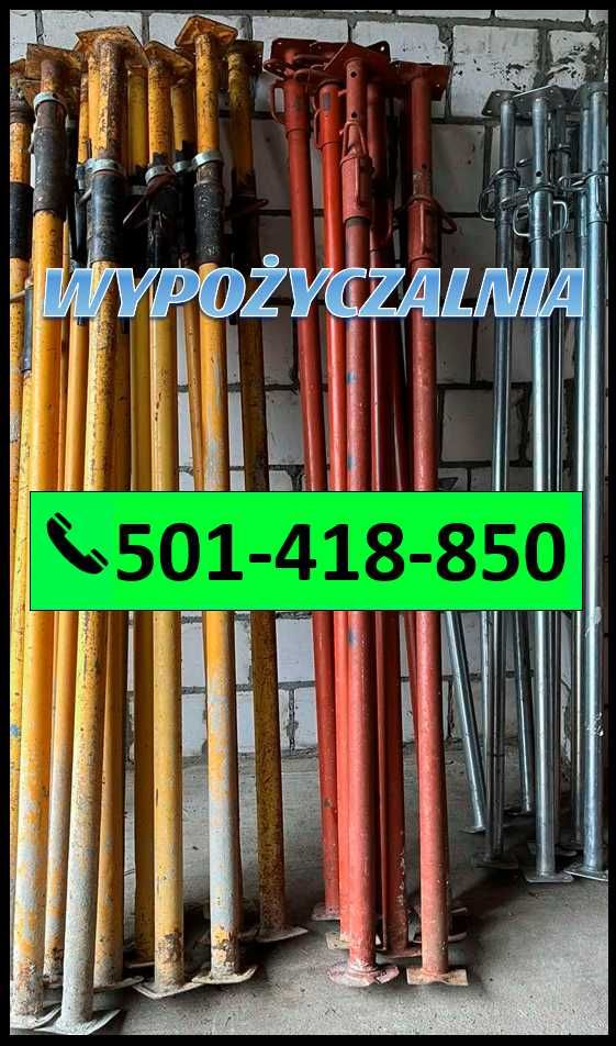 Stemple budowlane metalowe - Wypożyczalnia - Dostępne 800 stempli
