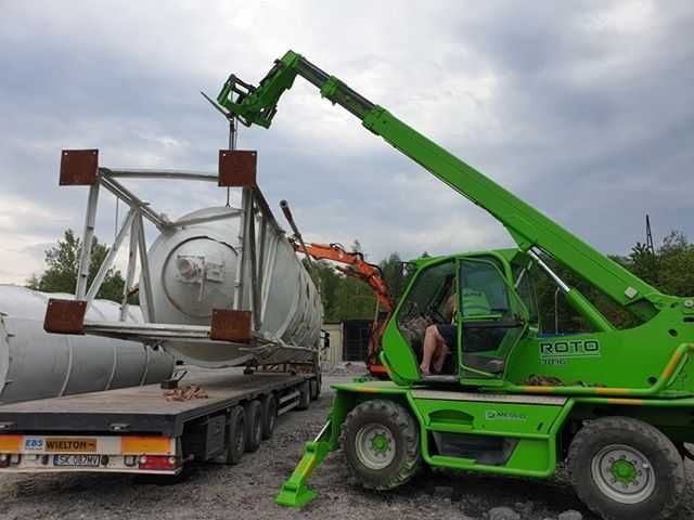 Usługi ładowarką z operatorem Wynajem ładowarek Merlo, Usługa Zwyżką