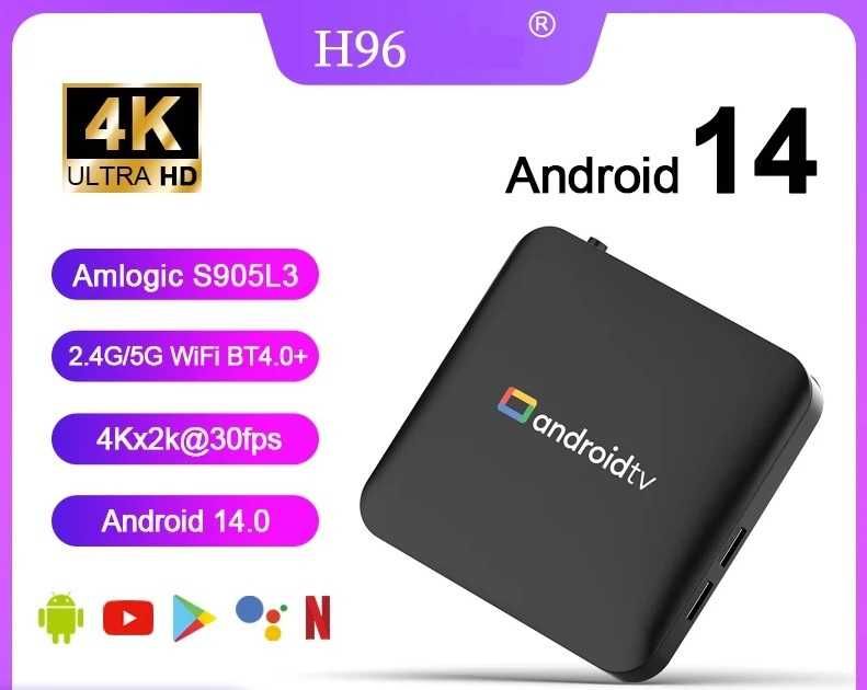 ИГРОВАЯ АНДРОИД 14 ПРИСТАВКА ДВОЙНОЙ WIFI 2.4 и 5 ггц голосовой пульт