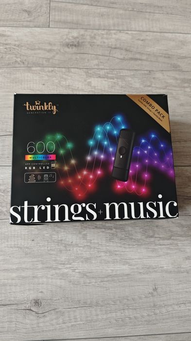 Twinkly lampki, łańcuch 600 LED RGB + Twinkly Music