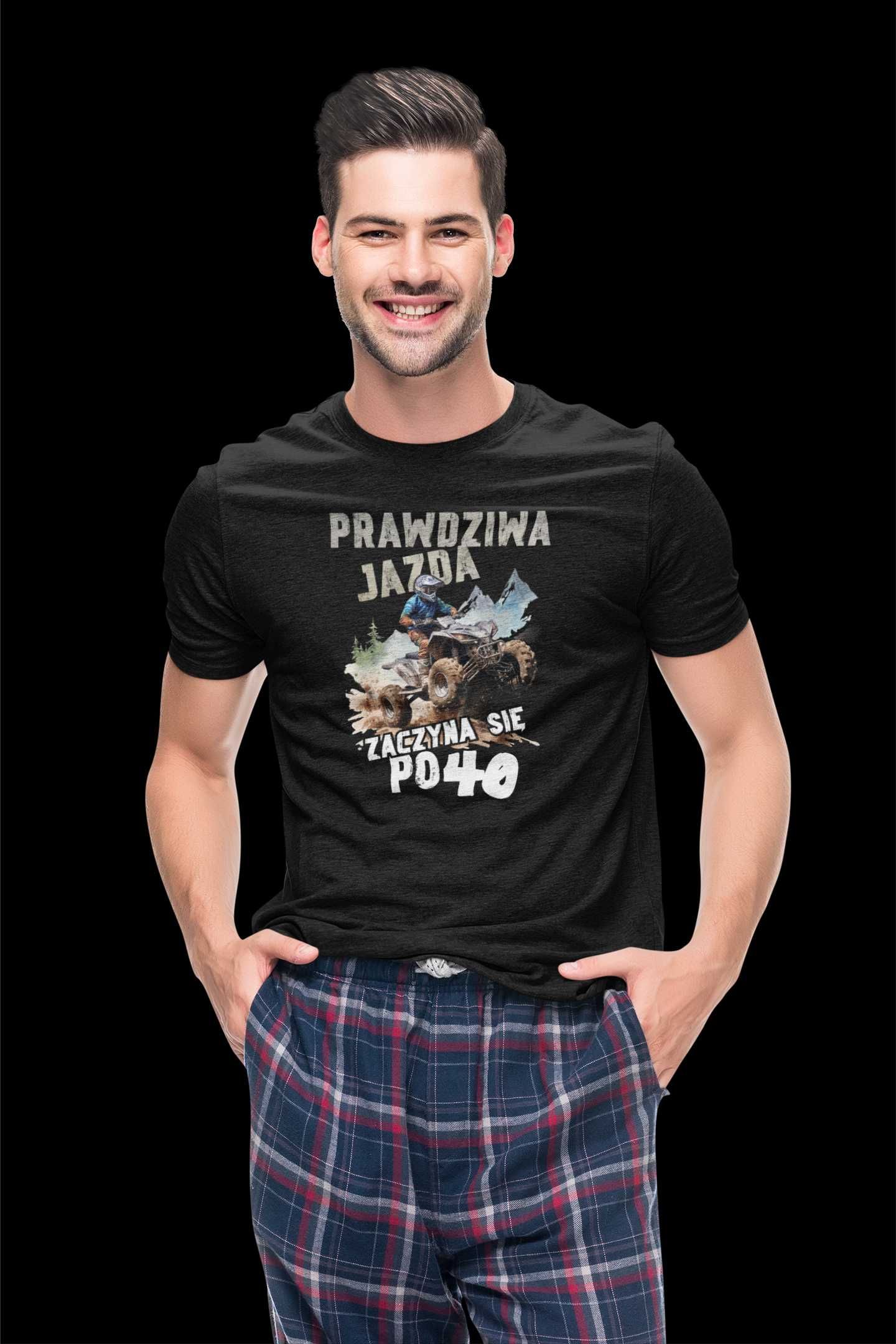 Prawdziwa jazda zaczyna się po | Koszulka na urodziny | Super Prezent