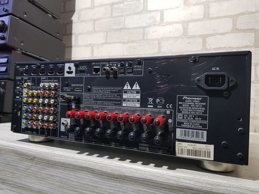 Пульт!7.1AV Ресивер Pioneer VSX-1021-K 7*150 Ват! USB , HDMI