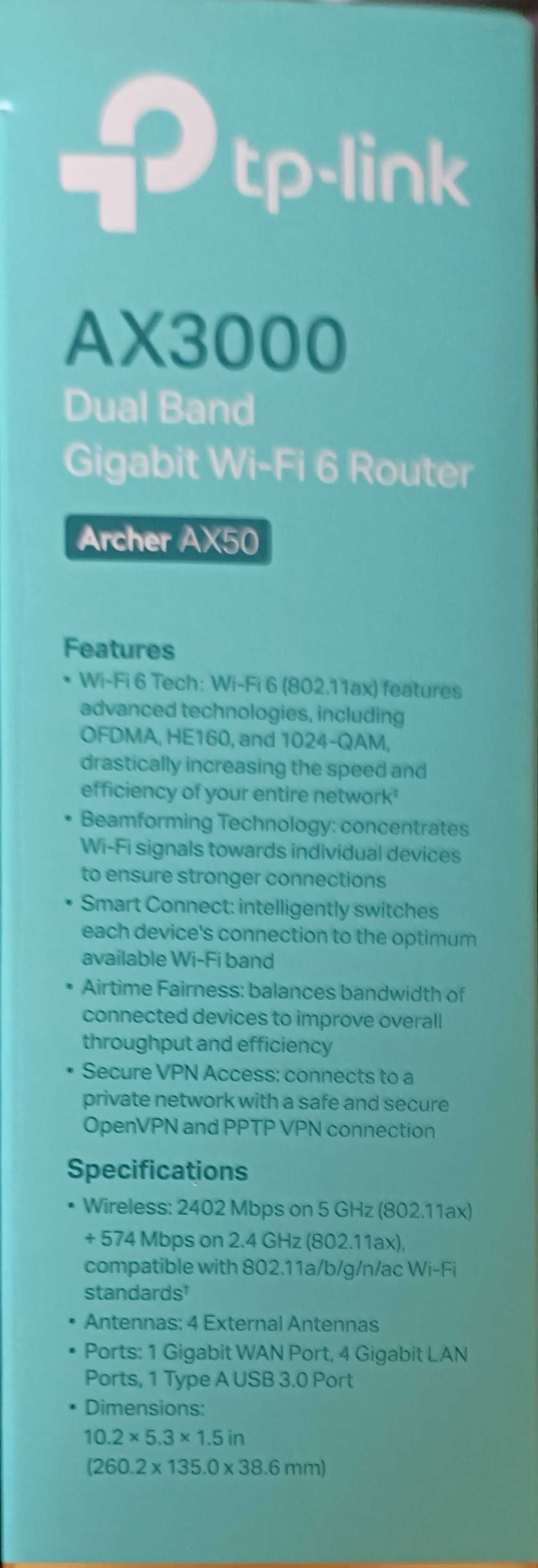 AX3000 router Archer AX50
