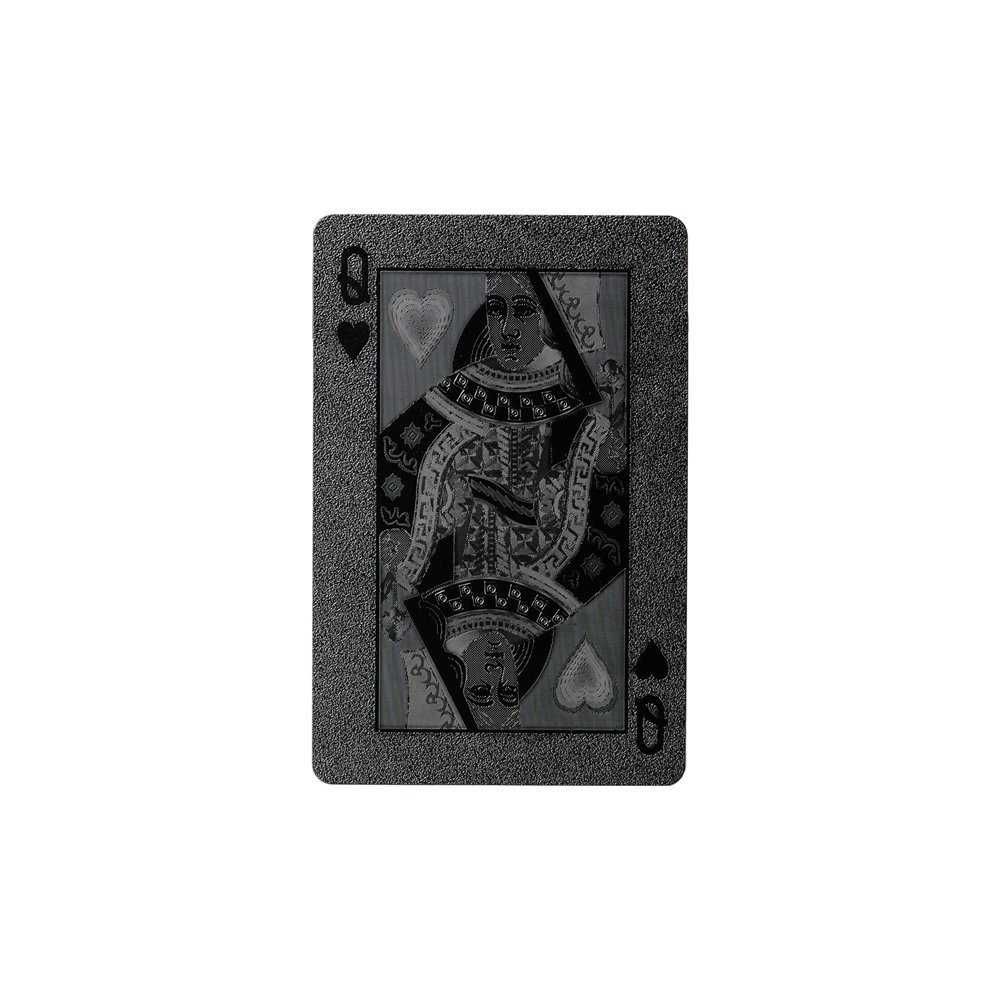 Czarne karty do gry 54 szt. – wodoodporne, trwałe – poker, prezent