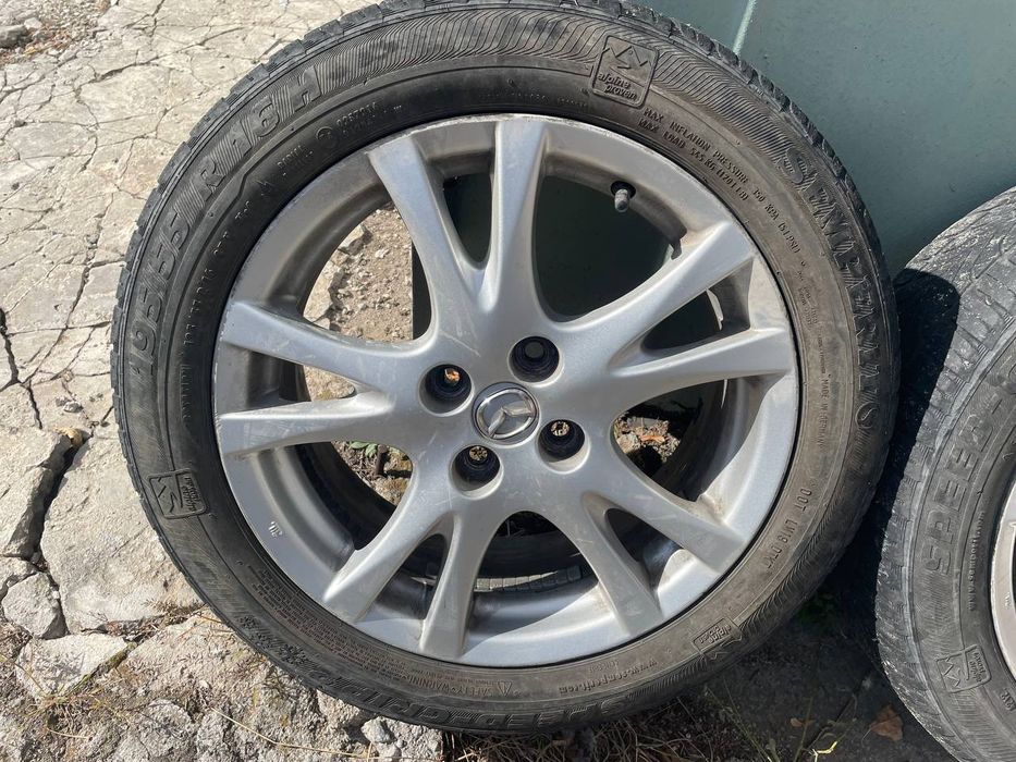 диски мазда 2 r16 4x100 et50 6.5j цо vag 57.1 резина 195/55