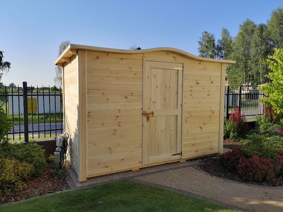 Domek narzędziowy poszerzany 3,14 x 1,5m z dachem falowym