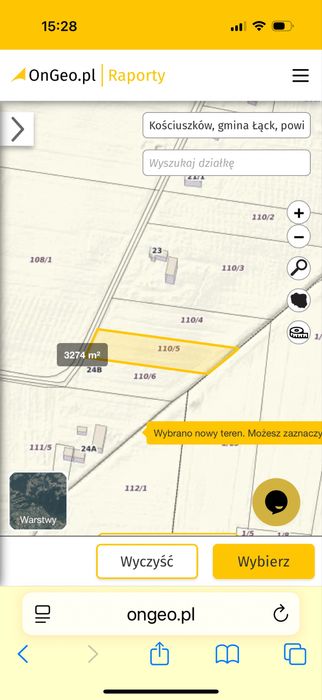 Działka budowlana koło gostynina -kościuszków