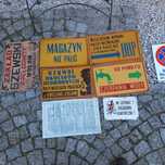 Tablice informacyjne, ostrzegawcze bhp, prl