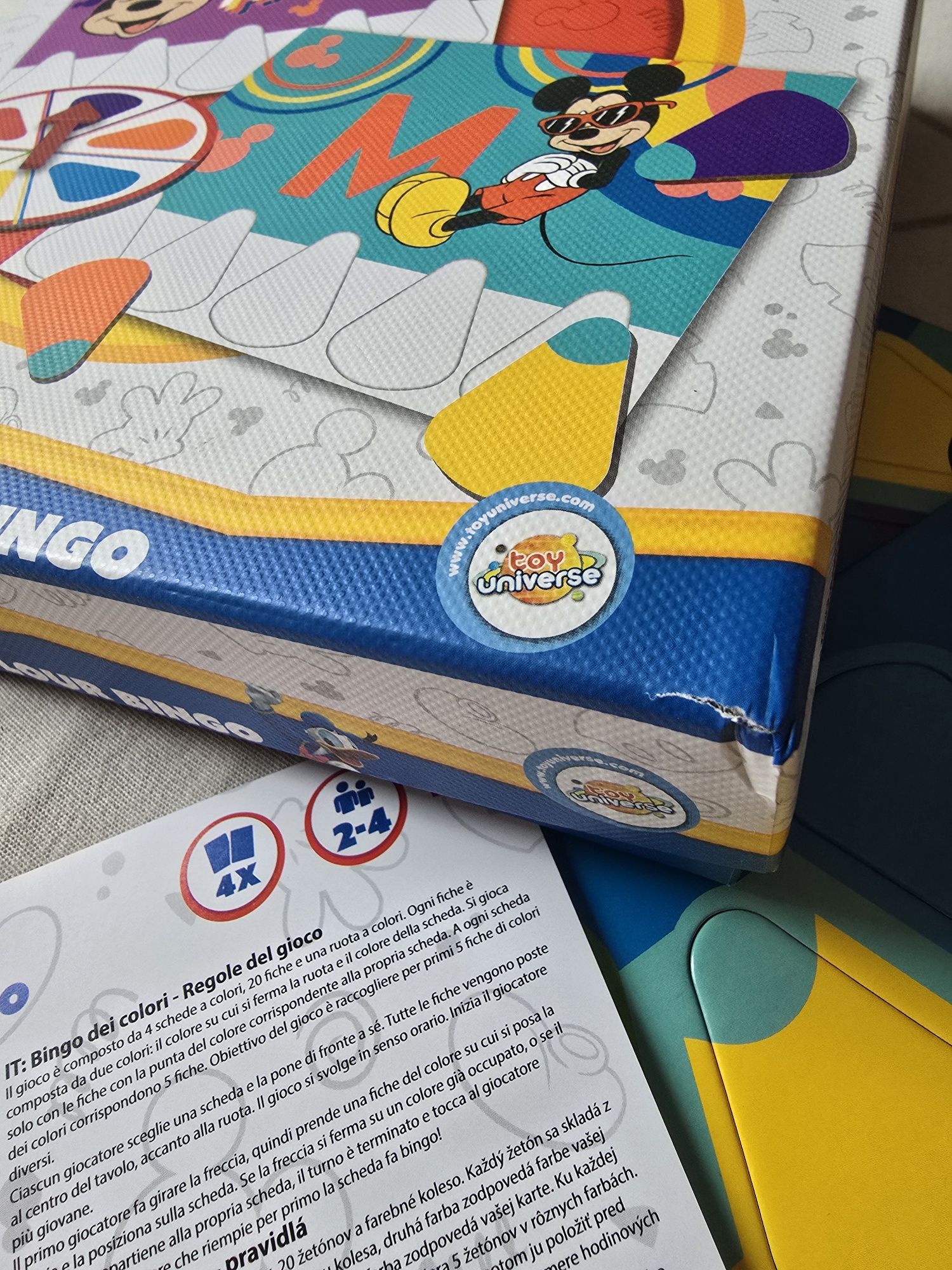 Nowa Gra kolorowe Bingo myszka Miki Minnie prezent