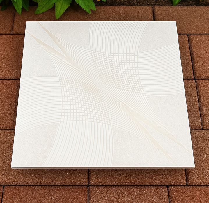 Płytki gresowe 30×30 – beżowe z delikatnym geometrycznym wzorem