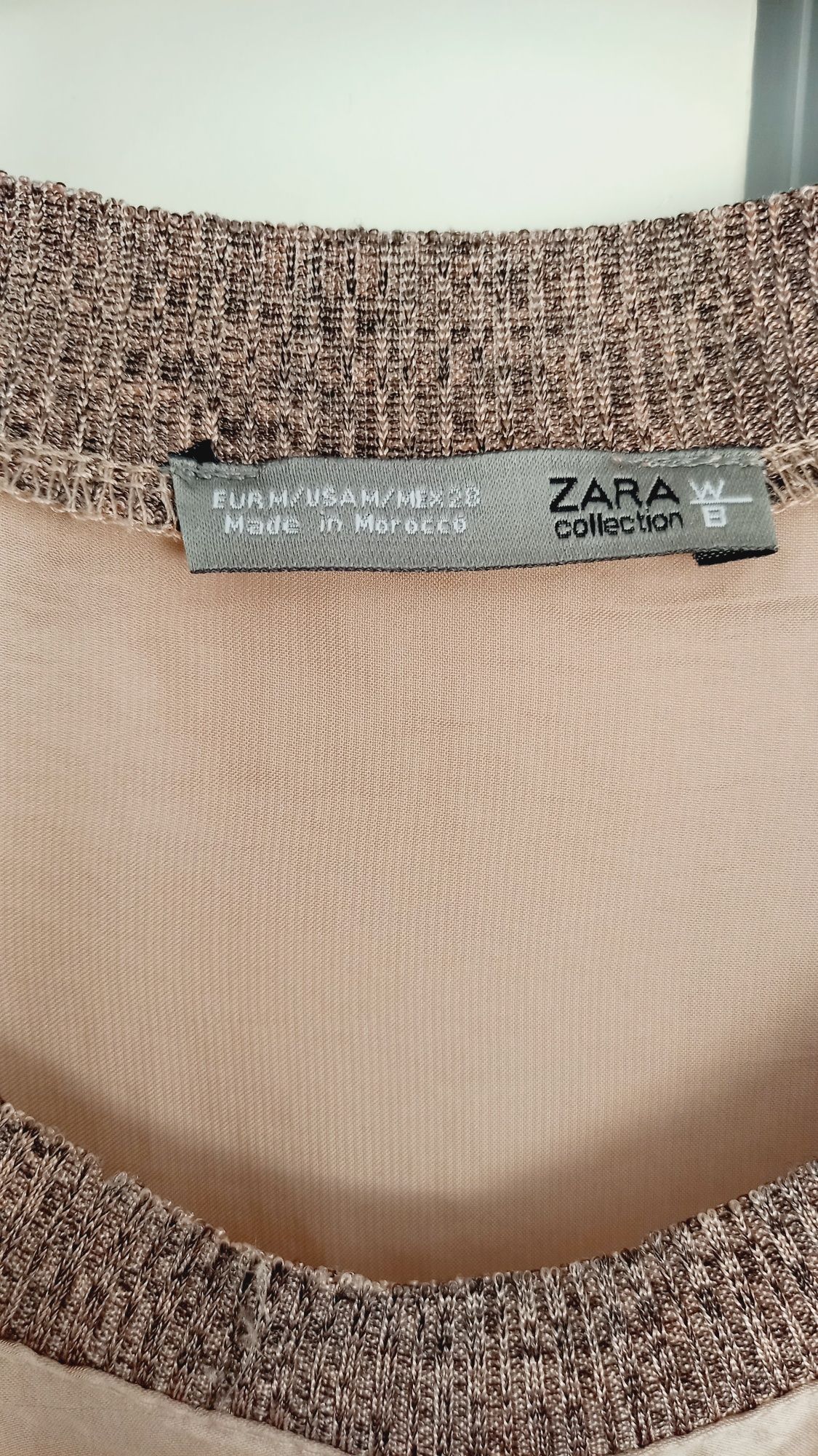 Bluzeczka Zara roz M połyskliwa