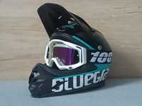 Kask fullface bluegrass intox + gogle 100%