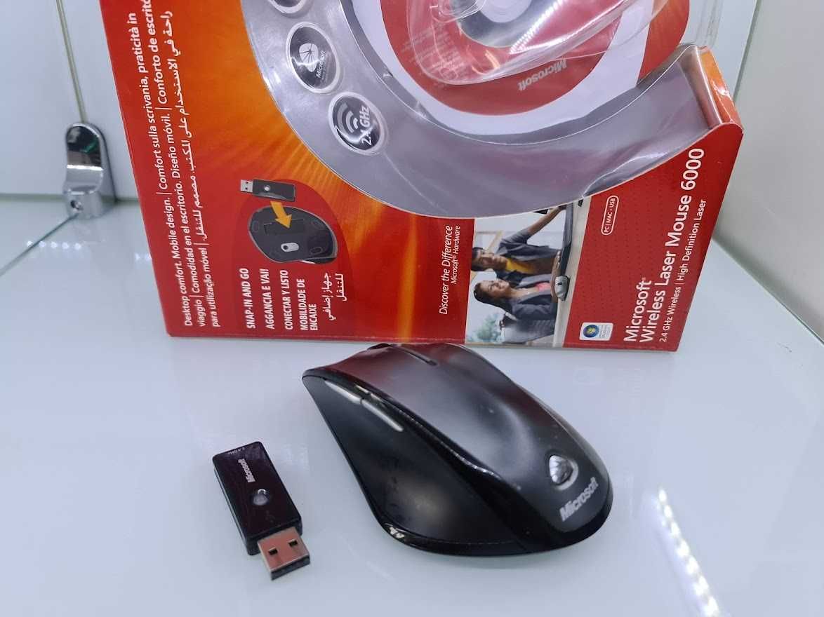 Rato Microsoft Wireless Laser Mouse 6000 (usado, funcional)