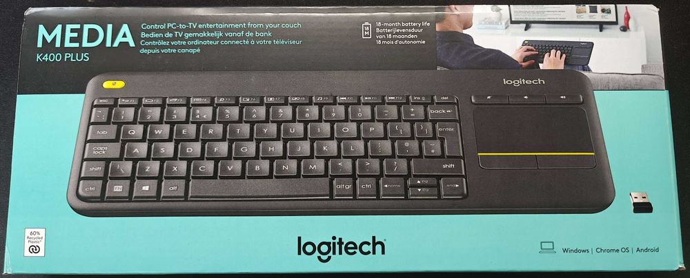 Klawiatura bezprzewodowa Logitech Media K400 Plus