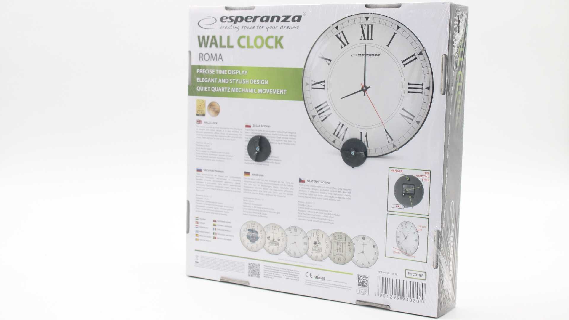 Zegar ścienny Esperanza ROMA 30 cm