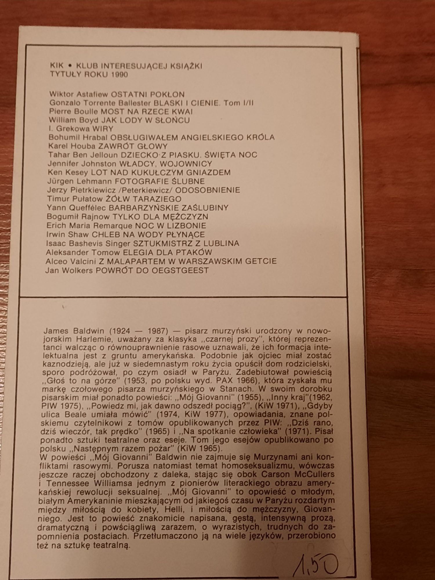 James Baldwin Mój Giovanni,  Aadu Hint Być sobą