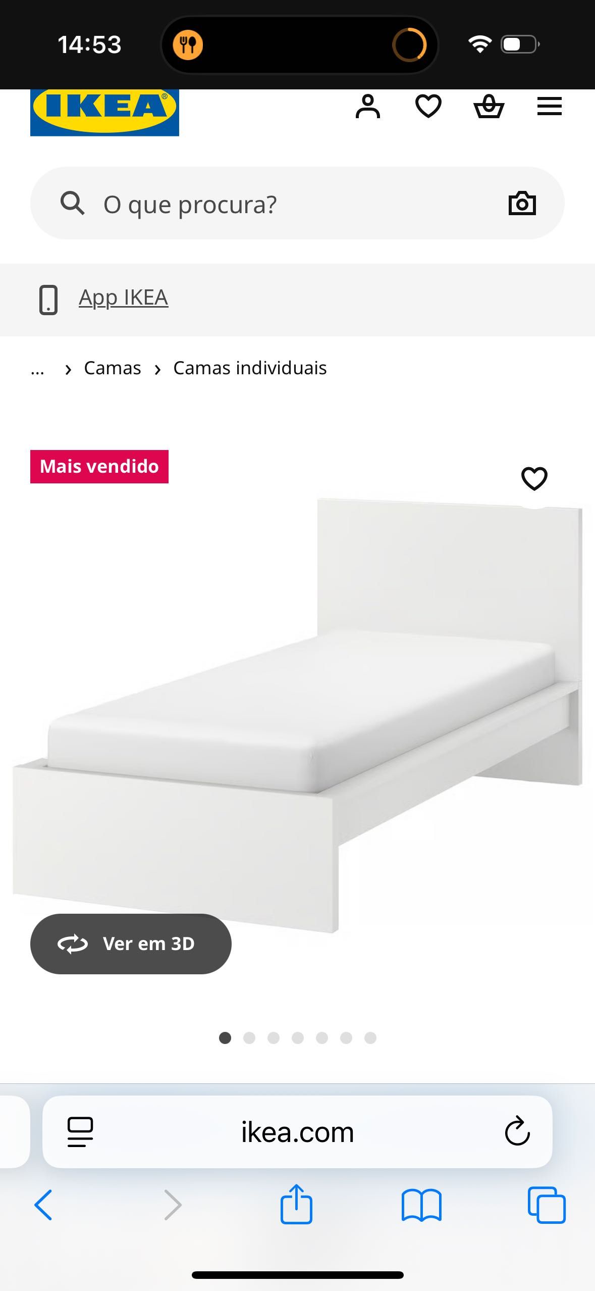 Cama individual em muito bom estado
