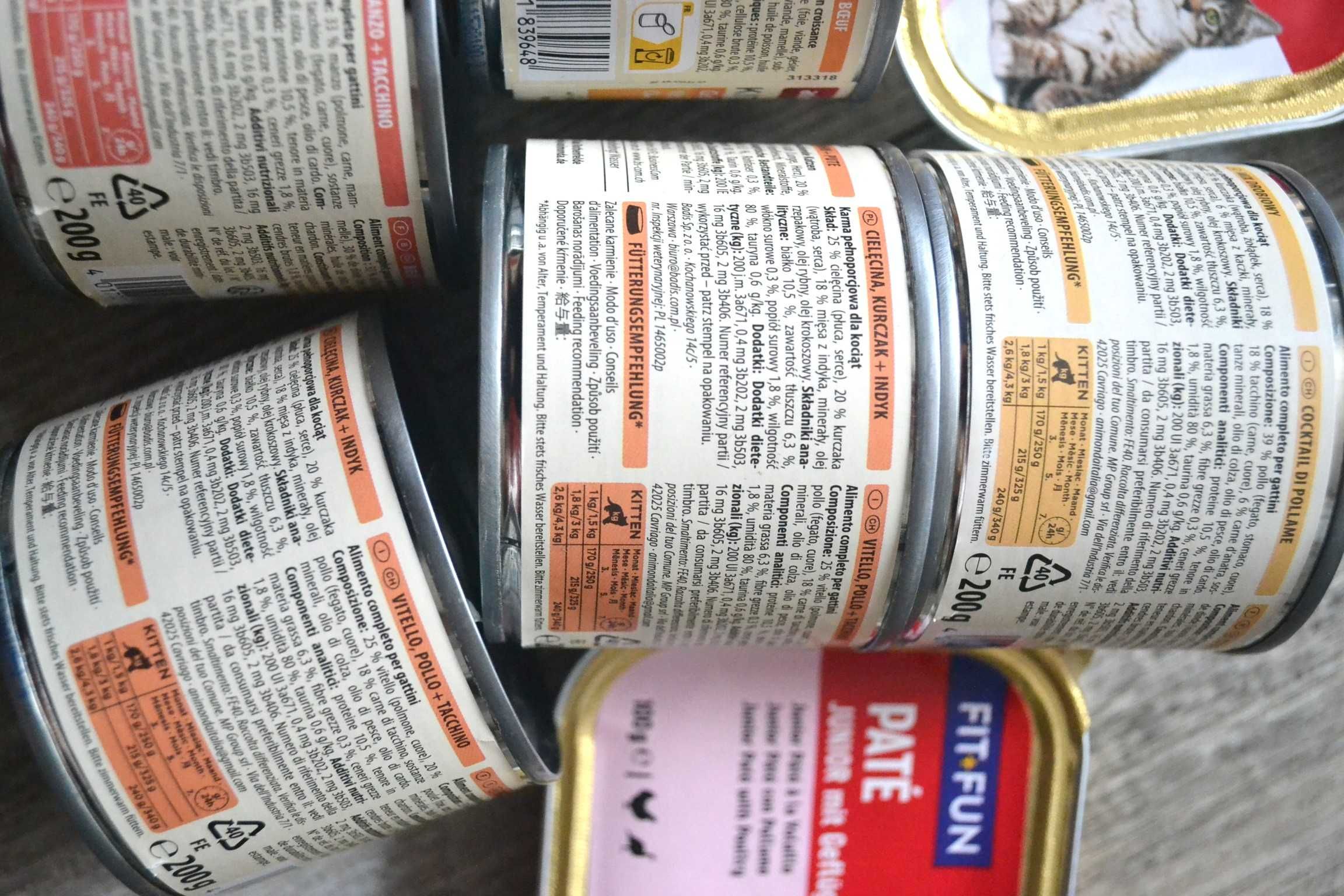 Zestaw karmy dla kotka Animonda Fit tacki puszki suplement