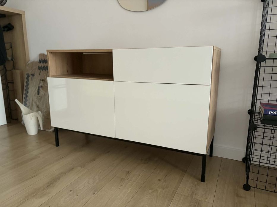 Zestaw mebli dąb artisan, komoda, szafa, regał