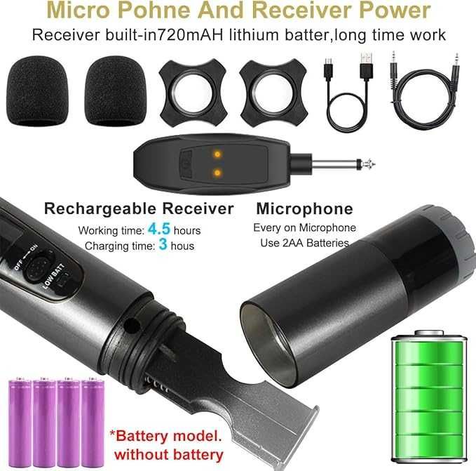 mikrofon bezprzewodowy 2 szt  ALPOWL system mikrofonowy  DYNAMICZNY