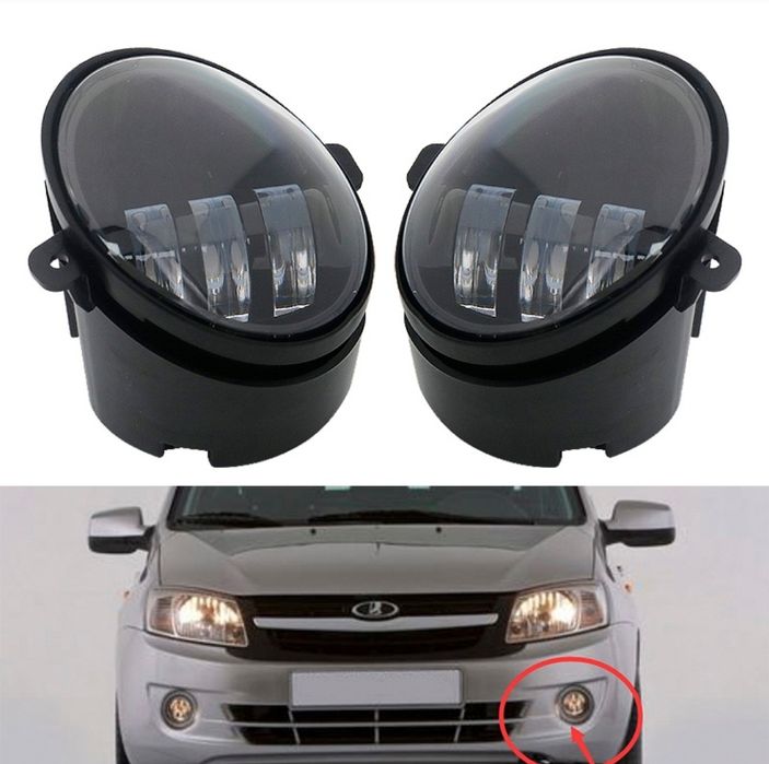 Фара Туманка Лед Птф LED Audi Гранта Калина Веста ВАЗ XRAY СТГ штатно