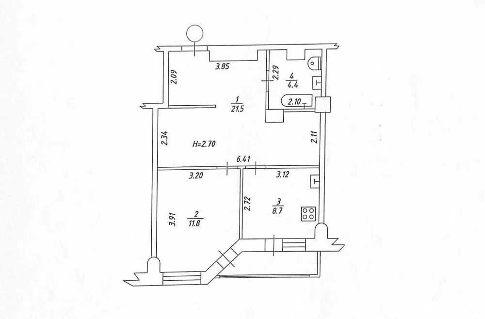 Продам 2к квартиру 50 кв.м. в ЖК Дуэт, Алексеевка