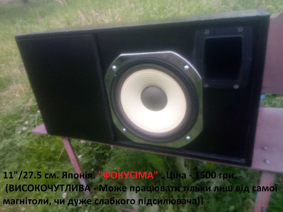 10" 25 см. Працює БЕЗ АВТОМОБІЛЬНОГО ПІДСИЛЮВАЧА! та саб JL 2х25 См.