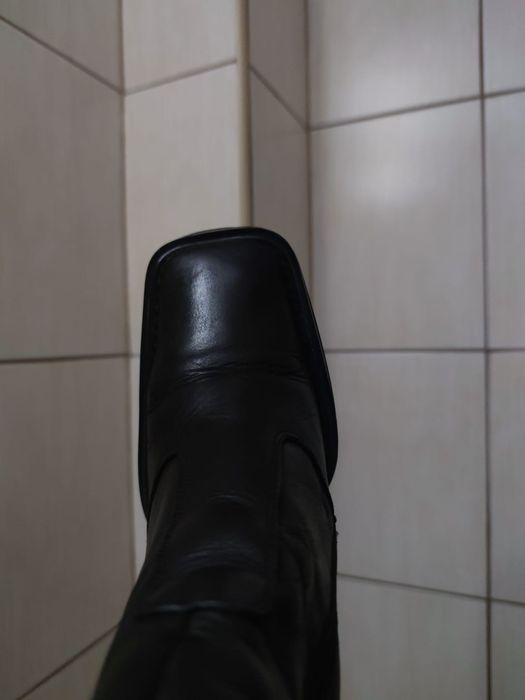 Damskie 37 obuwie buty kozaki Joe Sanchez kwadratowe skórzane botki sz