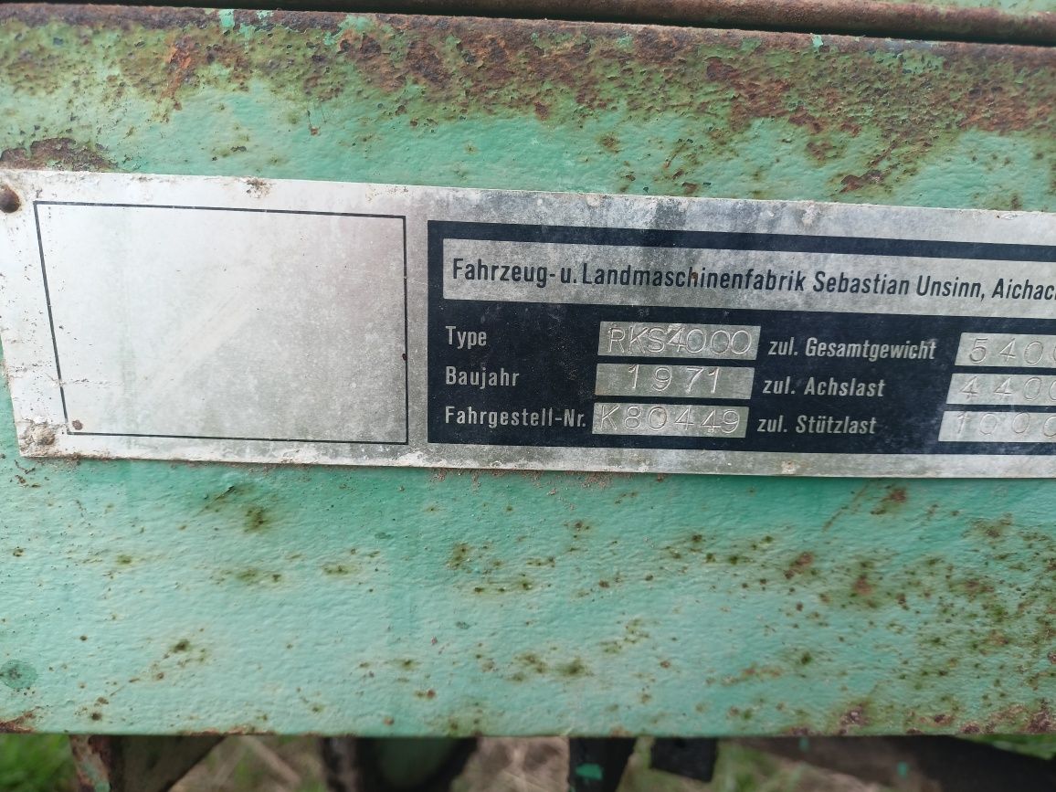 Rozsiewacz wapna żmijkowy Unsinn RKS 4000. Nie RCW 3 5