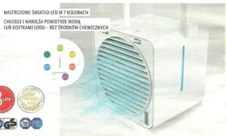 Klimatyzer wodny 7w klimator wodny Silvercrest nawilżacz powietrza 2w1