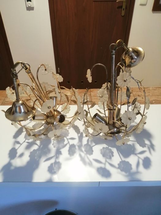 2 żyrandol mosiężny