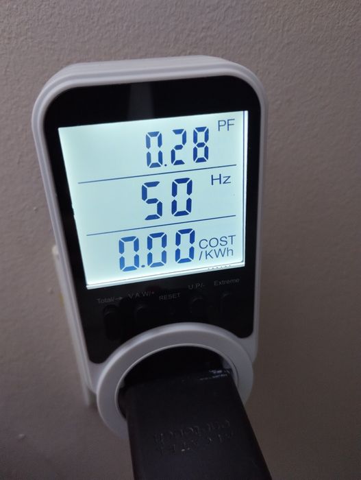 Wyświetlacz LCD Zużycie energii elektrycznej