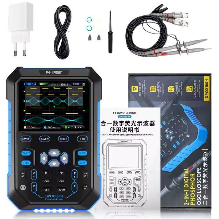 Цифровий осцилограф Fnirsi DPOX180H ( 180MHz, 500MSa/s, 2CH )