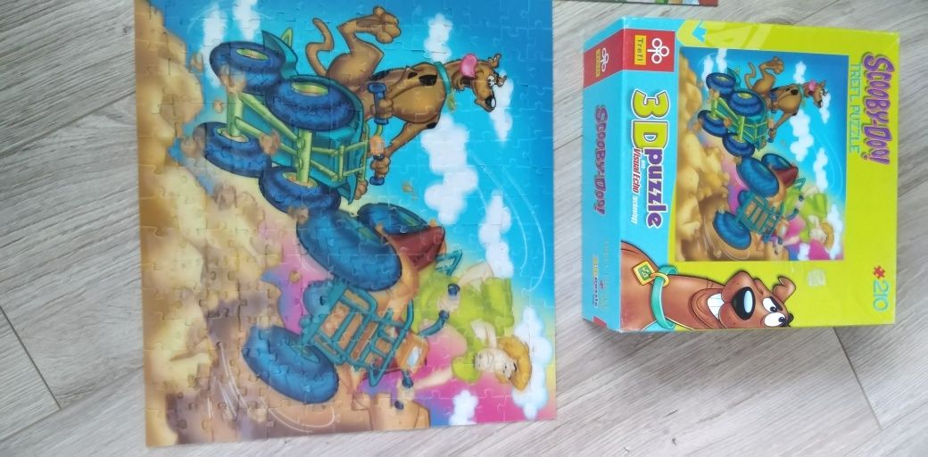 Puzzle, 3D, scooby doo, myszka Miki, zestaw