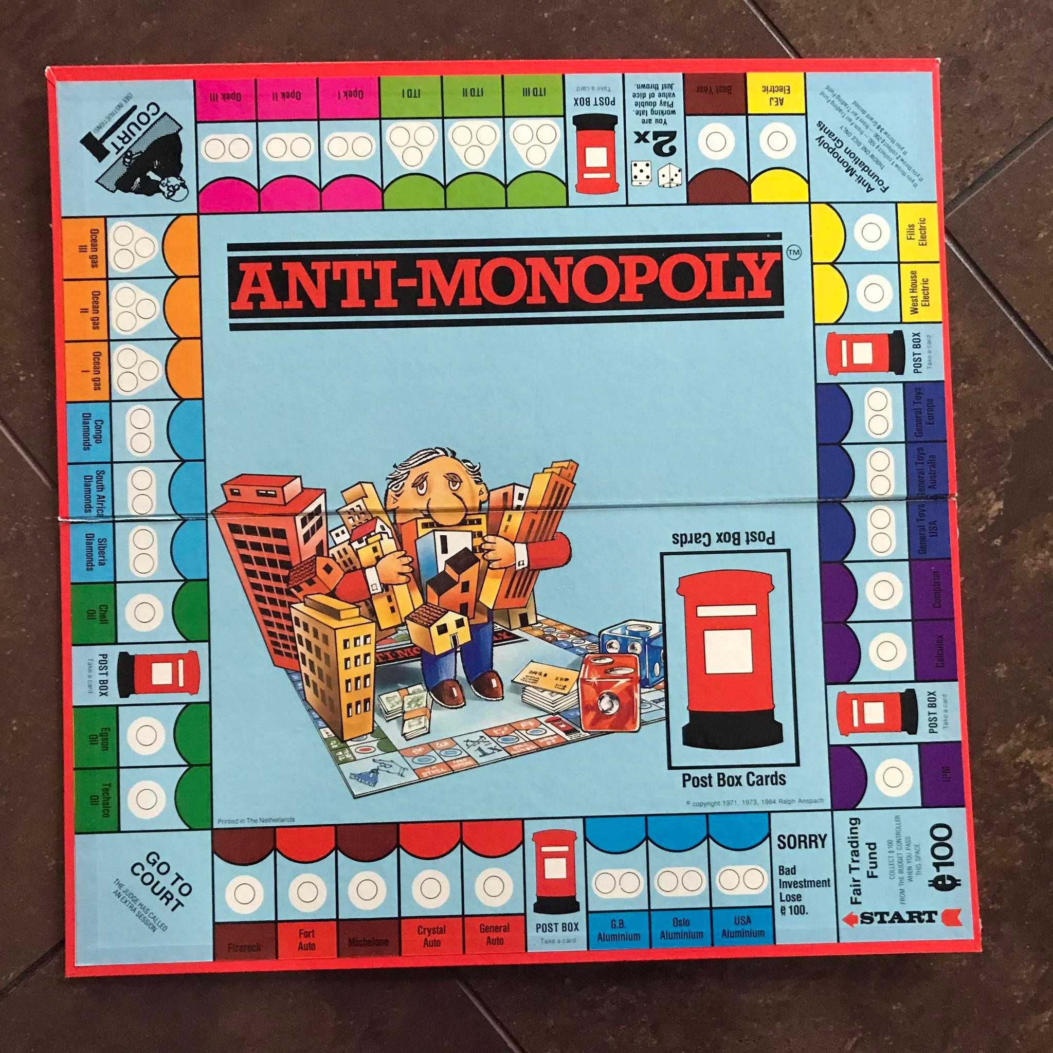 Gra planszowa Anti-Monopoly handel nieruchomościami