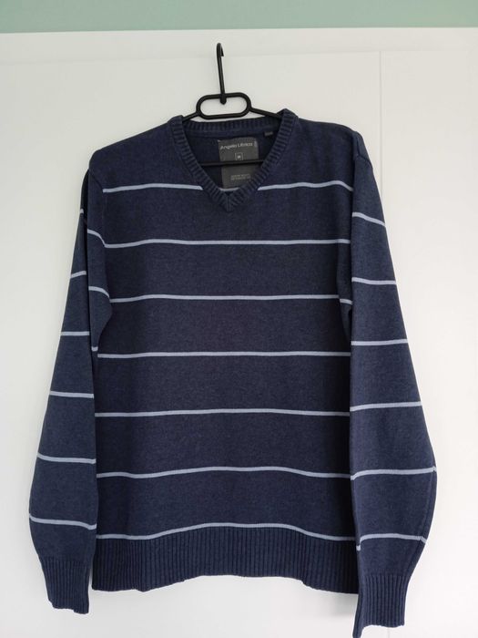 Sweter męski C&A - w serek - odcień grafitu - roz. M -