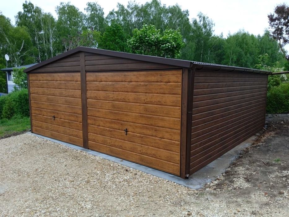Garaż Blaszany 6x6 6x7 7x7 4x6 Blachodachówka Profil zamknięty