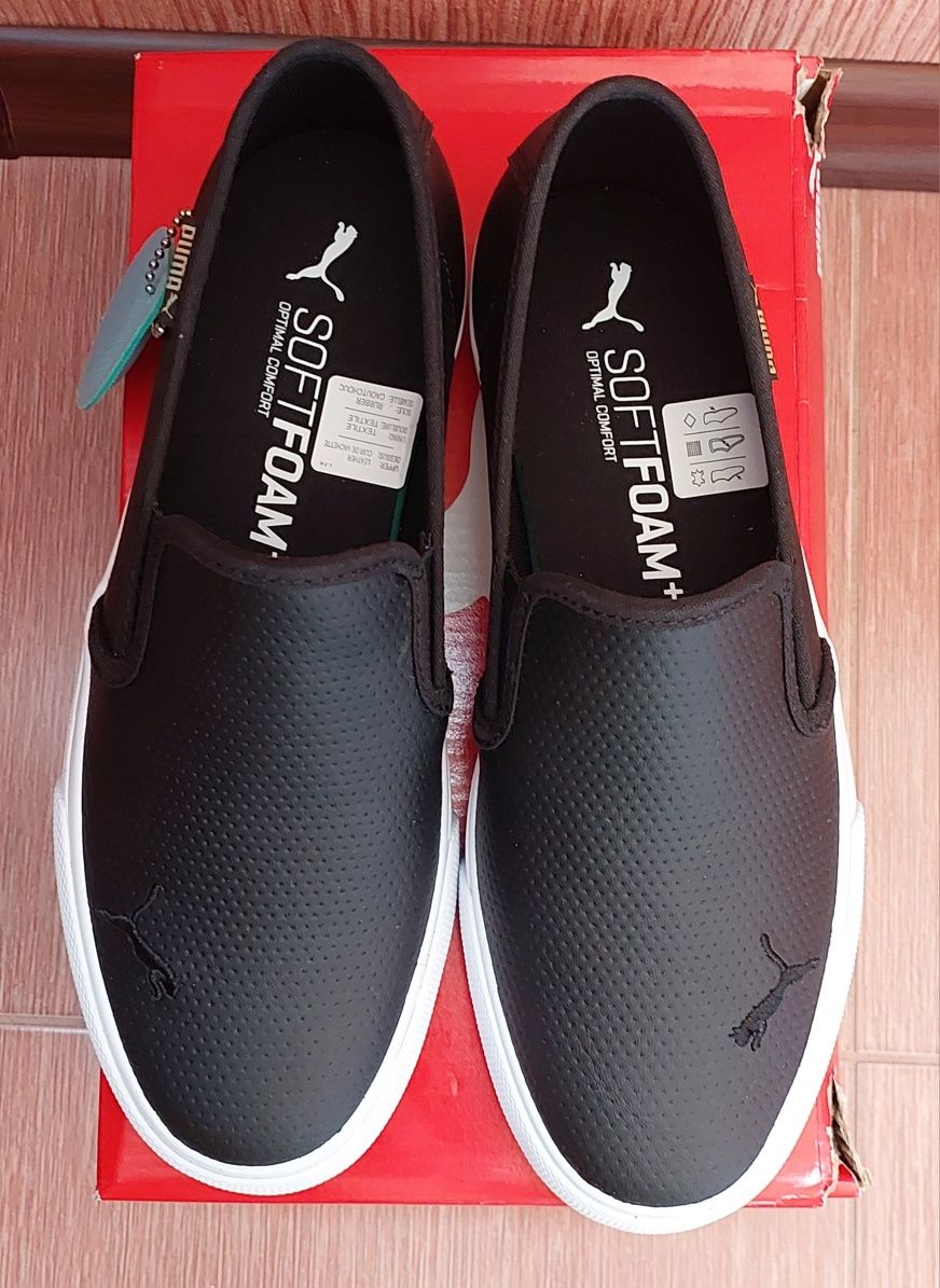 Мокасины Puma, кожаные
